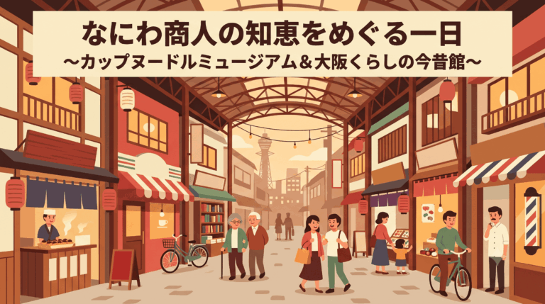 8.29【交流イベント】　　　　　　　　　　　　　　　　　　　　　　　　　　　「チキンラーメン誕生の地」と「なにわの古い町並み」を　一日で歩く